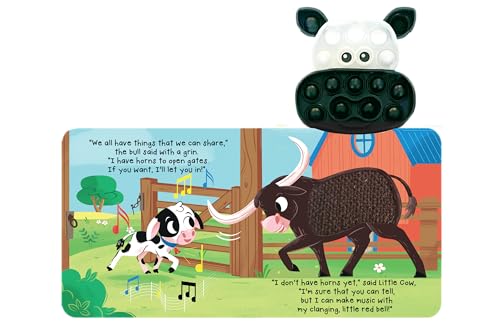 Fidgimals Little Cow Animal Farm Baby Book | Educational Children's Books, Sensory Board Book with Pop It Fidget Toys, Perfect Sensory Toys for ... Baby Books I Your Sensory Fidget Farm Friend