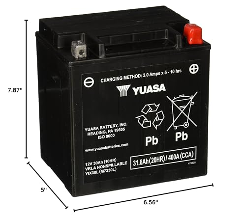 Yuasa YUAM7230L YIX30L Factory Activated YIX High Performance AGM Battery