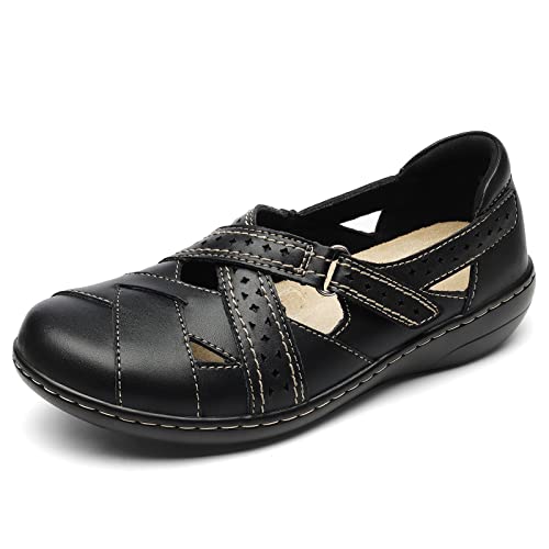 TERRIKAT Women's Casual Mint Loafers Cute Slip On Comfort Walking Flats Leather Driving Moccasins Fashion Closed Toe Boat Shoes 10.5 M US 1308-Bhl10.5