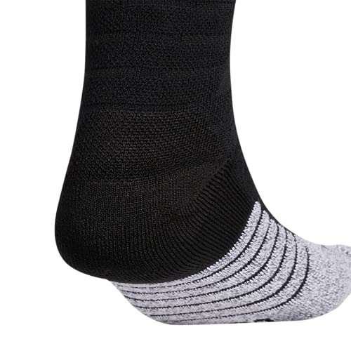 adidas Adizero Football Socks (1 Pair) Cushioned Over-The-Knee Long fit for Men Women Kids, Black/White/2, Medium