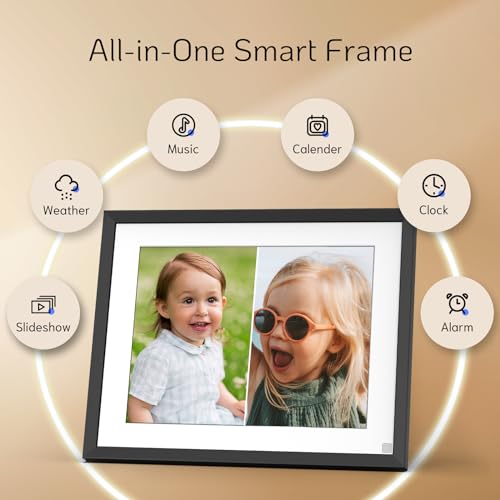 NexFoto 2K Digital Picture Frame 32GB, 11 Inch 2.4GHz/5GHz Dual-band WiFi Digital Photo Frame with IPS Touch Screen, Instantly Share Photos Videos via App or Email, Gifts for Mom Men