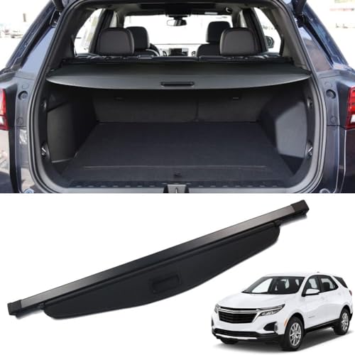 Marretoo 2018-2025 2026 for Chevy Chevrolet Equinox GMC Terrain Cargo Cover Accessories 2024 Black Retractable Trunk Cover Security Shield Shade (Not for EV)