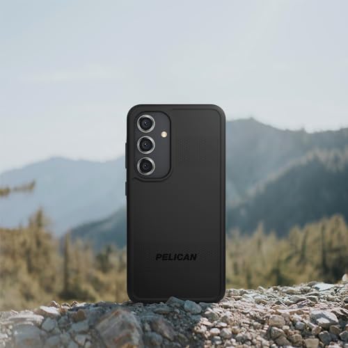 Pelican Protector - Samsung Galaxy S24 Plus Case [6.7"] [16ft MIL-STD Drop Protection] [Wireless Charging] Phone Case for Samsung Galaxy S24 Plus - Slim, Rugged Cover w/Anti Scratch Tech - Black