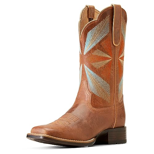 Ariat Women's Oak Grove Western Boot - Gingersnap/Jaded, 5.5 Medium