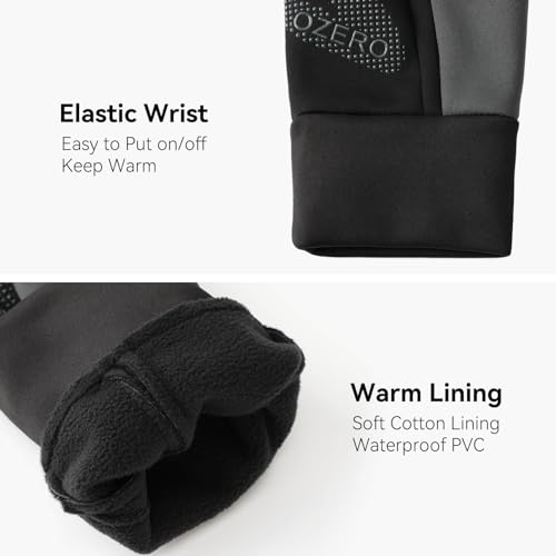 OZERO Winter Gloves for Women - Touchscreen Anti-Slip Palm Windproof Thermal Cycling Glove for Texting Hiking Driving Running (Small)