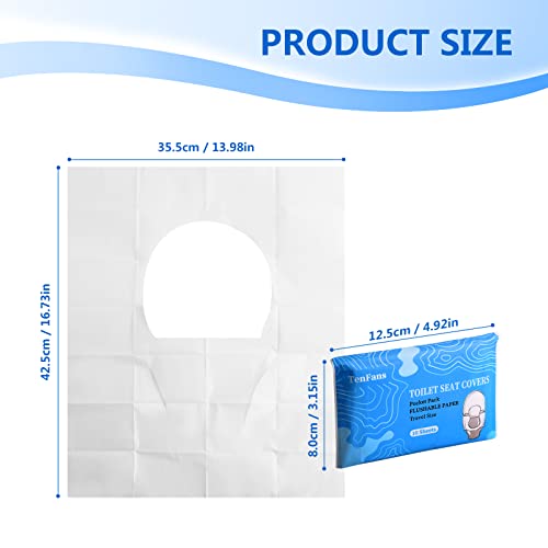 Toilet Seat Covers (60 pack), XL Flushable and Biodegradable Paper Cover Disposable for Adult and Kids’ Potty Training, Great for Airplane, Travel Seats, Public Restroom and Camping