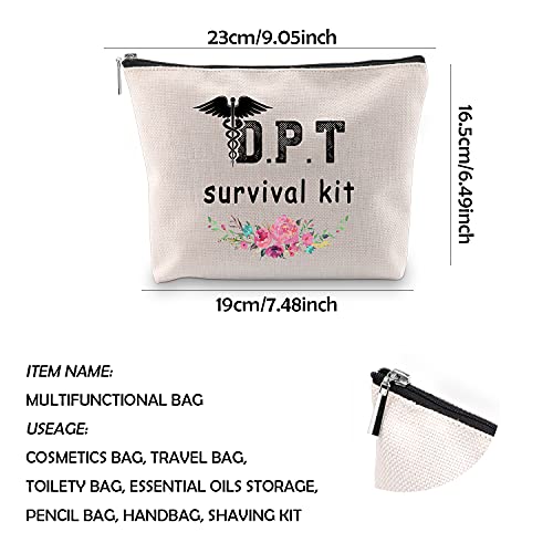 WCGXKO DPT Survival Kit Doctor of Physical Therapy Gifts Zipper Pouch Makeup Bag DPT Graduate Gift (DPT Survival)