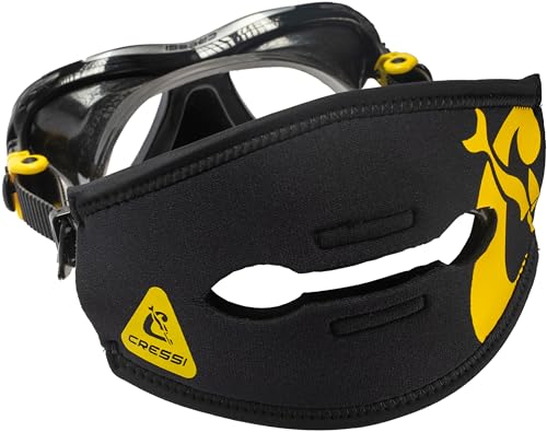 Cressi Pony Tail Neo Mask Strap Cover, Black/Yellow