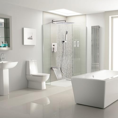 LCEVCGK Shower System with Tub Spout, Shower Faucet Set Complete Wall Mounted for Bathroom with 10 Inch Rainfall Shower Head and Handheld Rain Shower Mixer Combo Kit, Brushed Nickel