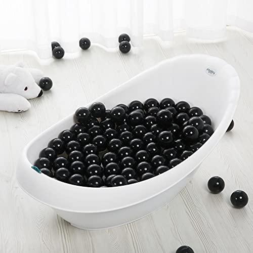 PlayMaty Play Ball Pool Pit Balls - 2.36inches Phthalate&BPA Free Plastic Ocean Balls for Kids Toddlers and Babys for Playhouse Play Tent Playpen Pool Party Decoration Pack of 70 (Black)