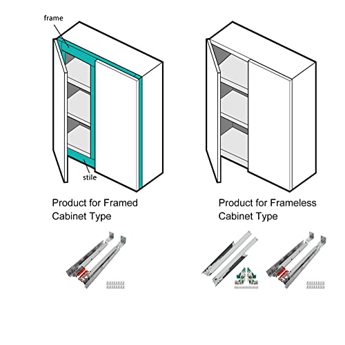 LONTAN 6 Pair UnderMount Drawer Slides 18 inch, Full Extension Soft Close Concealed Drawer Runners,Bottom Mount Heavy Duty Drawer slides-100lb Capacity Rails