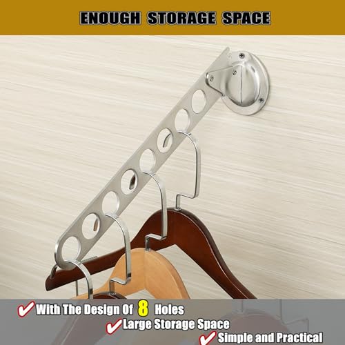 Alise Wall Mounted Clothes Drying Rack, Stainless Steel Adjustable Laundry Room Hanging Rack, Laundry Clothes Hanger Rack Space Saving for Laundry Closet Bathroom Bedroom
