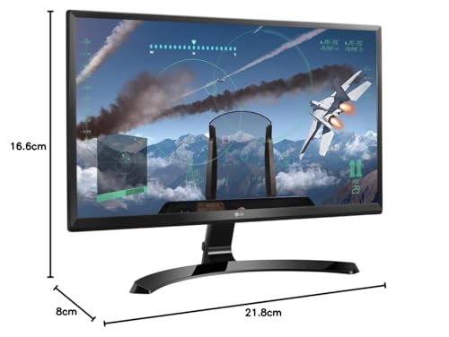 LG 24UD58-B Monitor 24" 4K Ultrafine (3840 x 2160) IPS Display, FreeSync, On-Screen Control, Screen Split 2.0, Game Mode, Black Stabilizer - Black