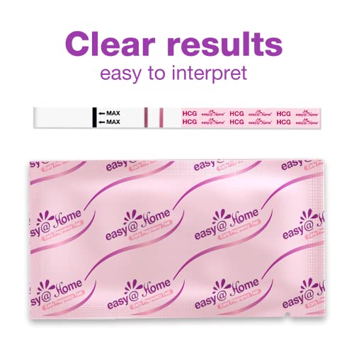 Easy@Home 40 Pregnancy Test Strips with 40 Large Urine Cups - Accurate and Clear Detection for Early Pregnancy | Package May Vary