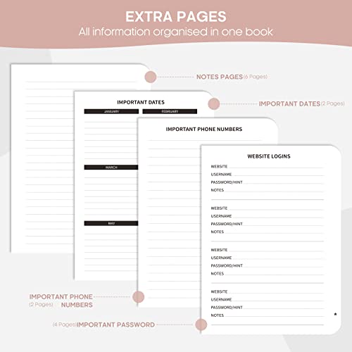 Taja Address Book with Alphabetical Tabs,Hardcover Address Book Large Print for Record Contacts, Small Address Book to Store All Your Important Informations in One Place - Aquamarine