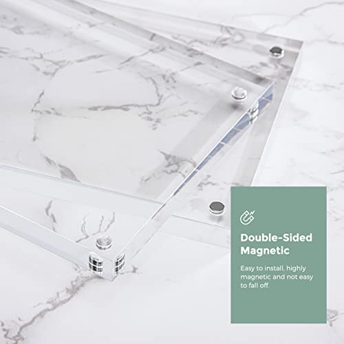 Acrylic Frame, SYNTRIFIC 3.5x5 Inch Acrylic Picture Frame 3 Pack Horizontal Magnet Double Sided Photo Frame with Microfiber Cloth, 10+10MM Thickness Clear Picture Frame Desktop Acrylic Photo Frame