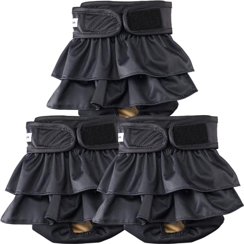 Reusable Dog Diapers Female Washable, Premium Doggie Diapers for Female Dogs, Pack of 3, Highly Absorbent Small Female Dog Diapers for Heat, Incontinence and Puppy Training(S)