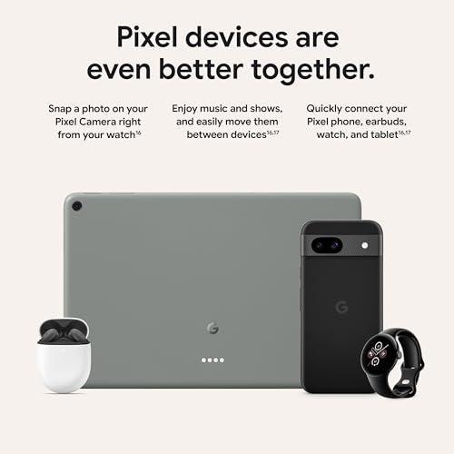 Google Pixel 8a - Unlocked Android Phone with Google AI, Advanced Pixel Camera and 24-Hour Battery - Obsidian - 128 GB