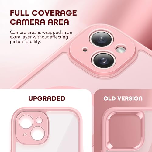 TIESZEN Magnetic for iPhone 15 Plus Case, [Dustproof Design] Compatible with Magsafe, Built-in Privacy Screen Protector & 9H Tempered Glass Screen Protector & Upgraded Camera Protection, Pink