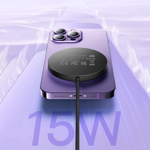 Magnetic Wireless Charger for iPhone 16/16 Pro/16 Plus/16 Pro Max,FDGAO 2 in 1 15W Fast Magnetic Charging Compatible with Mag-Safe Charger for iPhone 16/15/14/13/12 Series and AirPods 4/3/Pro