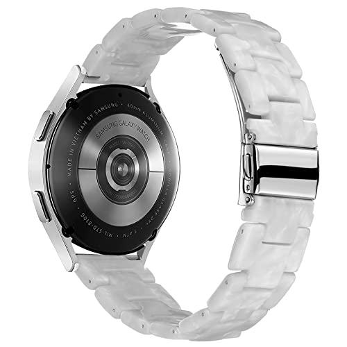 LAREDTREE Resin 20mm Watch Band Compatible with Samsung Galaxy Watch 5 Band 40mm 44mm/Galaxy Watch 4 40mm 44mm/Active 2 Watch Bands 40mm 44mm/Active 40mm/Watch 4 Classic 42mm 46mm, Watch 3 41mm Women