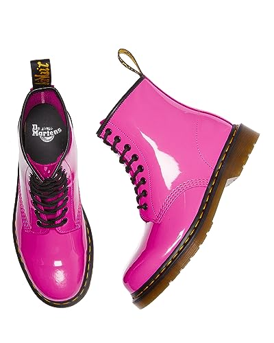 Dr. Martens Unisex 1460 Patent Leather 8 Eye Boot, Thrift Pink, 15 Women/14 Men