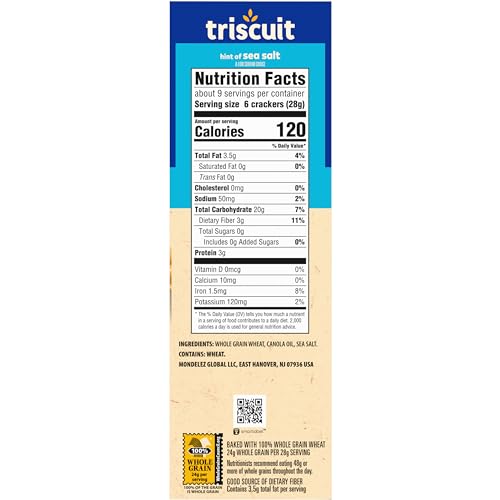 Triscuit Organic Original Whole Grain Wheat Crackers, Organic Crackers, Vegan Crackers, 6 - 7 oz Boxes