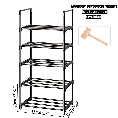 OYREL Shoe Rack, Sturdy Metal Shoe Rack Organizer,Narrow Shoe Rack,Shoe Racks for Closets,Shoes Rack,Shoe Stand,Shoe Shelf