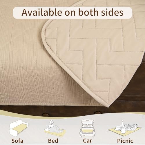 Ameritex 100% Waterproof Dog Bed Blankets double Sided Dog Couch Cover Knurling Pattern pet bed cover Reversible Furniture Couch Sofa Car for Puppy Kids