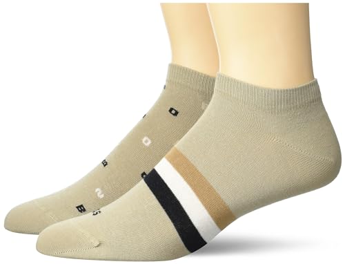 BOSS 2-Pair Multi Logo Design Cotton Ankle Socks