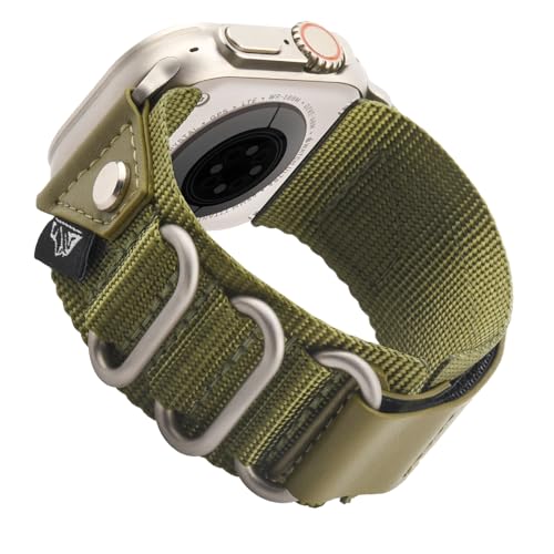 Wristitani Compatible With Band, 49mm 45mm 44mm 42mm 41mm 40mm 38mm Replacement Straps for iWatch Series Ultra/8/7/6/SE/5/4/3/2/1 for Men Women (ArmyGreen, 42/44/45/49mm)