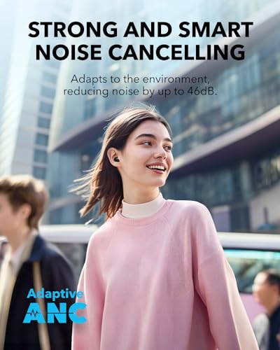 Soundcore A30i by Anker, Smart Noise Cancelling Earbuds, Lipstick-Shaped Stylish Design, Tiny, Lightweight Comfort, Clear Sound, IP54, 15H Playtime in ANC Mode, Wireless Earbuds, Bluetooth 5.4