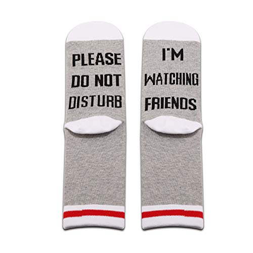 TSOTMO 2 Pairs Please Do Not Disturb I’m Watching TV SHOW Socks (BFF)