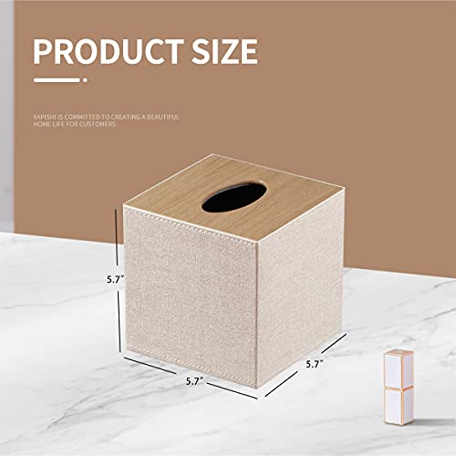 Square Tissue Box Cove,Cut Leather Tissues Cube Box Holder,Modern Facial Paper Organizer Storgage,Box Tissue Dispenser Decor Accessories for Bathroom Counter,NightStand,Coffee table,desk,Home,Office