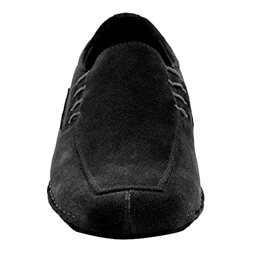 Very Fine Mens Darius Black Suede Ballroom Waltz Latin Salsa Rhythm Slipon Dance Shoe M 6.5