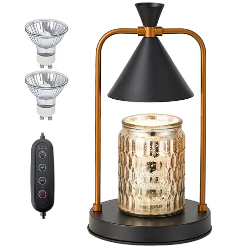 Qoyntuer Candle Warmer Lamp with Timer, Dimmable Candle Light Electric Candle Warmer Compatible with Various Candles, Candle Holders for Home Decor, Gifts for Mothers Day/Birthday/House Warming
