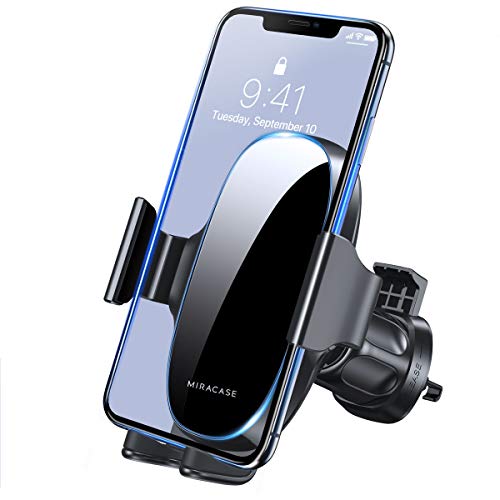 Miracase Upgraded-2nd Generation Universal Phone Holder for Car, Air Vent Car Mount Compatible with iPhone 14 Series/14 Pro Max/13 Series/12 Series/11 and All Phones, Black