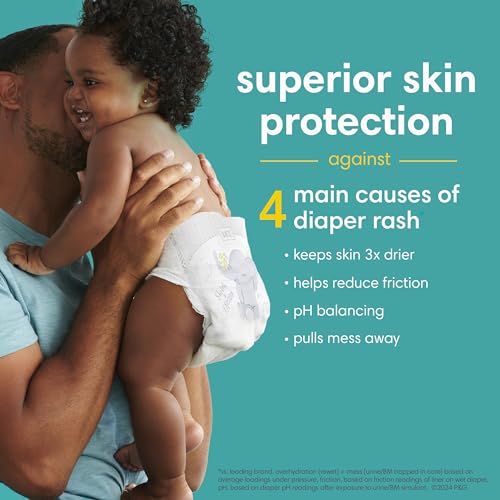 Pampers Swaddlers Diapers - Size 4, One Month Supply (150 Count), Ultra Soft Disposable Baby Diapers