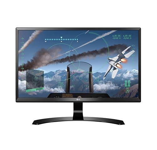 LG 24UD58-B Monitor 24" 4K Ultrafine (3840 x 2160) IPS Display, FreeSync, On-Screen Control, Screen Split 2.0, Game Mode, Black Stabilizer - Black