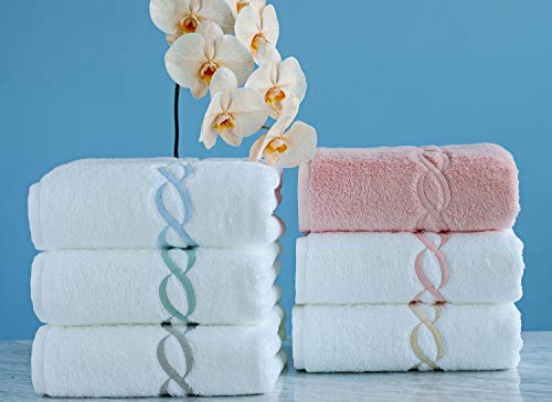 Superior 1000 Gram Egyptian Cotton Oversize 63 x 31 Bath Towel, 1 Piece, Blue Chain
