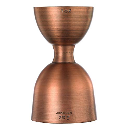 Barfly M37006ACP Heavy-Duty Straight Rim Bell Jigger, 1 oz x 2 oz, Antique Copper