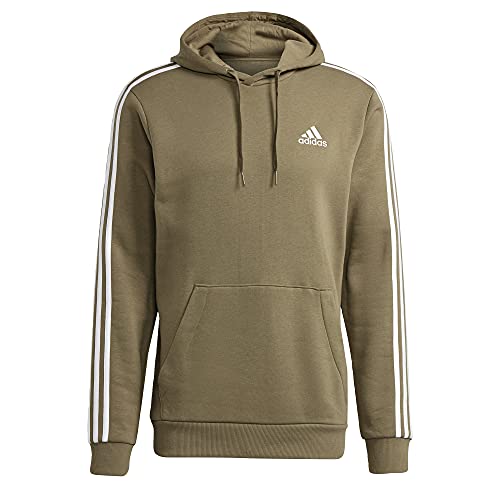 adidas Men's Essentials Fleece 3-stripes Hoodie, Semi Lucid Blue, 4X-Large Tall