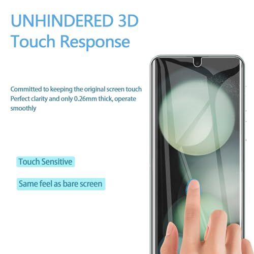 Anoowkoa 2 Pack Screen Protector for Samsung Galaxy Z Flip 6 5G/Z flip 5 5G [Inner screen protection only] Soft Flexible TPU Film Full Coverage,HD Clear,Support Fingerprint Unlock