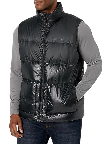 MARMOT Men's Guides Down Vest | Winter Puffy Vest for Men for Skiing, Camping, Hiking in Snow and Cold Conditions, Black, Small