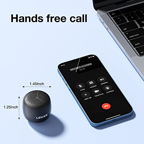 LEICEX Mini Bluetooth Speaker, Small Tiny Speaker with IPX7 Waterproof Portable Speakers for Shower,Travel,Room, Car