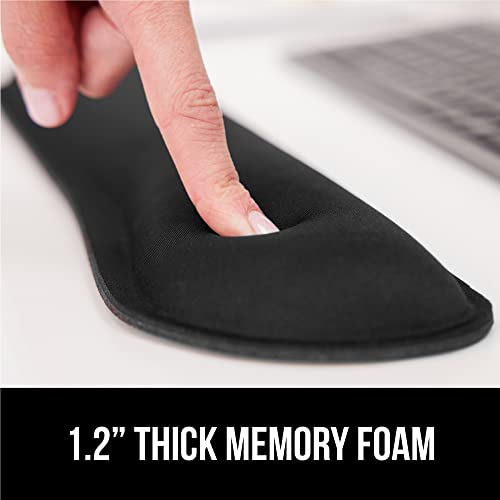 Gorilla Grip Silky Gel Memory Foam Wrist Rest for Computer Keyboard, Mouse, Ergonomic Design for Typing Pain Relief, Desk Pads Support Hand and Arm, Mousepad Rests, Stain Resistant, 2 Piece Pad, Black