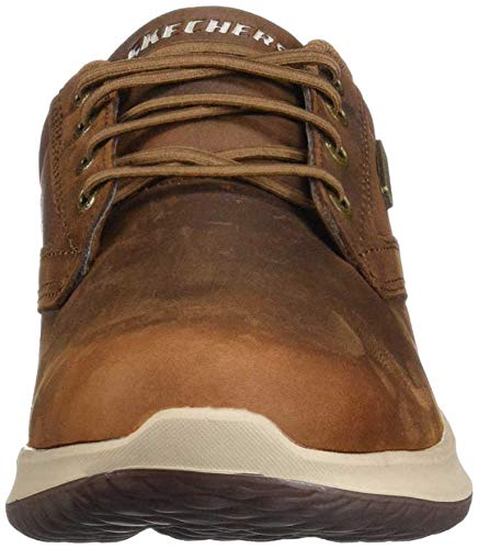 Skechers Men's Delson-Antigo Oxford, Tan, 10 M US