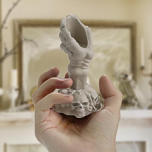 Skull Candle Mold Candle Holder Mold Skull Resin Mold Clay Mold Jewelry Resin Casting Mold Candle Making Molds Craft Supplies 3D Mold Silicone Mold for Resin Casting Mold