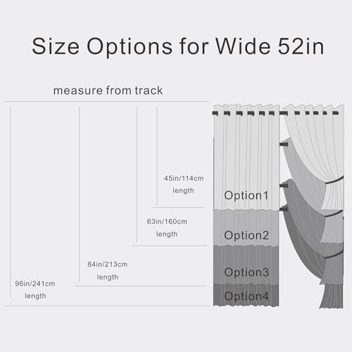 Airwill Blackout Curtains, Set of 2 Window Curtain Panels, Grommet Curtains for Living Room Bedroom Window - Thermal Insulated and Room Darkening (W52 x L45 Inch, 2 Panels, Camel)