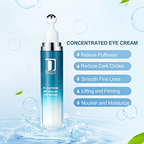Caffeine Eye Cream for Dark Circles: Under Eye Cream Morning Skincare - Daily Eye Serum for Eyelids Puffiness